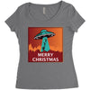 i want to believe santa parody Women's Triblend Scoop T-shirt