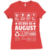 Born In August Ladies Fitted T-Shirt