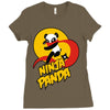 ninja panda Ladies Fitted T-Shirt