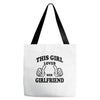 This Girl Loves Her Girlfriend Tote Bags