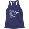 prick with a fork Racerback Tank