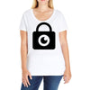 padlock eye Ladies Curvy T-Shirt
