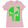 mad engine marvel brand punisher scar glow in the dark Ladies Fitted T-Shirt