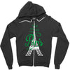 paris script eiffel tower french france Zipper Hoodie