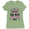 All Women Created Equal But The Best Born In July Ladies Fitted T-Shirt