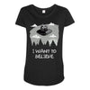 i want to believe in kang and kodos Maternity Scoop Neck T-shirt