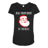 ask your mom if i'm real Maternity Scoop Neck T-shirt