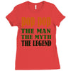 pop pop the man the myth the legend Ladies Fitted T-Shirt
