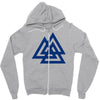 valknutr knoten der gefallenen odin nordisch symbol aspekte wotan Zipper Hoodie