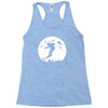 skiier moon moonlight silhouett Racerback Tank