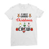 first grade christmas crew Ladies Fitted T-Shirt