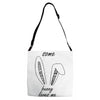 some bunny loves me Adjustable Strap Totes
