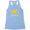 amity island jaws inspired movie shark printed Racerback Tank