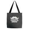 mustaching through snow Tote Bags