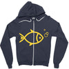 gold fish Zipper Hoodie