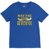 funny black mustache may the stache be with you V-Neck Tee