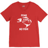 fear no fish bone skeleton V-Neck Tee