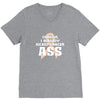 Careful I Already Kicked Cancer Ass V-Neck Tee