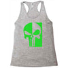 mad engine marvel brand punisher scar glow in the dark Racerback Tank