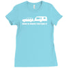 home is where you park it Ladies Fitted T-Shirt