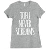 tofu never screams Ladies Fitted T-Shirt