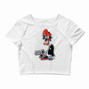 sad tee Crop Top