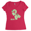 alien believe space sci fi ufo nerd Women's Triblend Scoop T-shirt