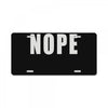 nope (2) License Plate
