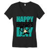 happy father&rsquo;s day 3 Women's V-Neck T-Shirt