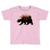 Bear Adventure With Roses Toddler T-shirt
