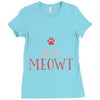CHECK MEOWT CAT Ladies Fitted T-Shirt