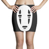 no face noface spirited away chibli manga anime tee Mini Skirts
