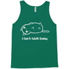 i can't adult today white logo Tank Top