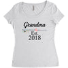 Grandma est.2018 Women's Triblend Scoop T-shirt