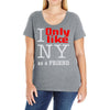 i only like ny as a friend Ladies Curvy T-Shirt