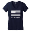 i don't kneel Women's V-Neck T-Shirt