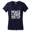 peace. love. sandy feet. Women's V-Neck T-Shirt