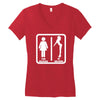 your girlfriend vs my girlfriend funny pub jokr  impress your friends! Women's V-Neck T-Shirt