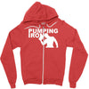 pump gym training bodybuilding workout keepfit weightlifting Zipper Hoodie