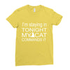 cat command Ladies Fitted T-Shirt