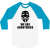 we are anonymous tshirt pipa sopa acta v for vendetta hacker's t shirt 3/4 Sleeve Shirt