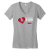 love and a dog life Women's V-Neck T-Shirt