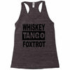 whiskey tango foxtrot Racerback Tank