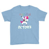 october born unicorns Youth Tee