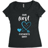 Our First Father's Day! Baby Boy Women's Triblend Scoop T-shirt