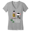 pinkman and the heisenbrain Women's V-Neck T-Shirt