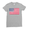 t-rex vintage american flag Ladies Fitted T-Shirt