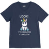 look i've created a unicorn V-Neck Tee