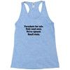 funny t shirt parachute for sale only used once never opened small sta Racerback Tank