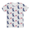 Patriotic T-Rex All Over Women's T-shirt